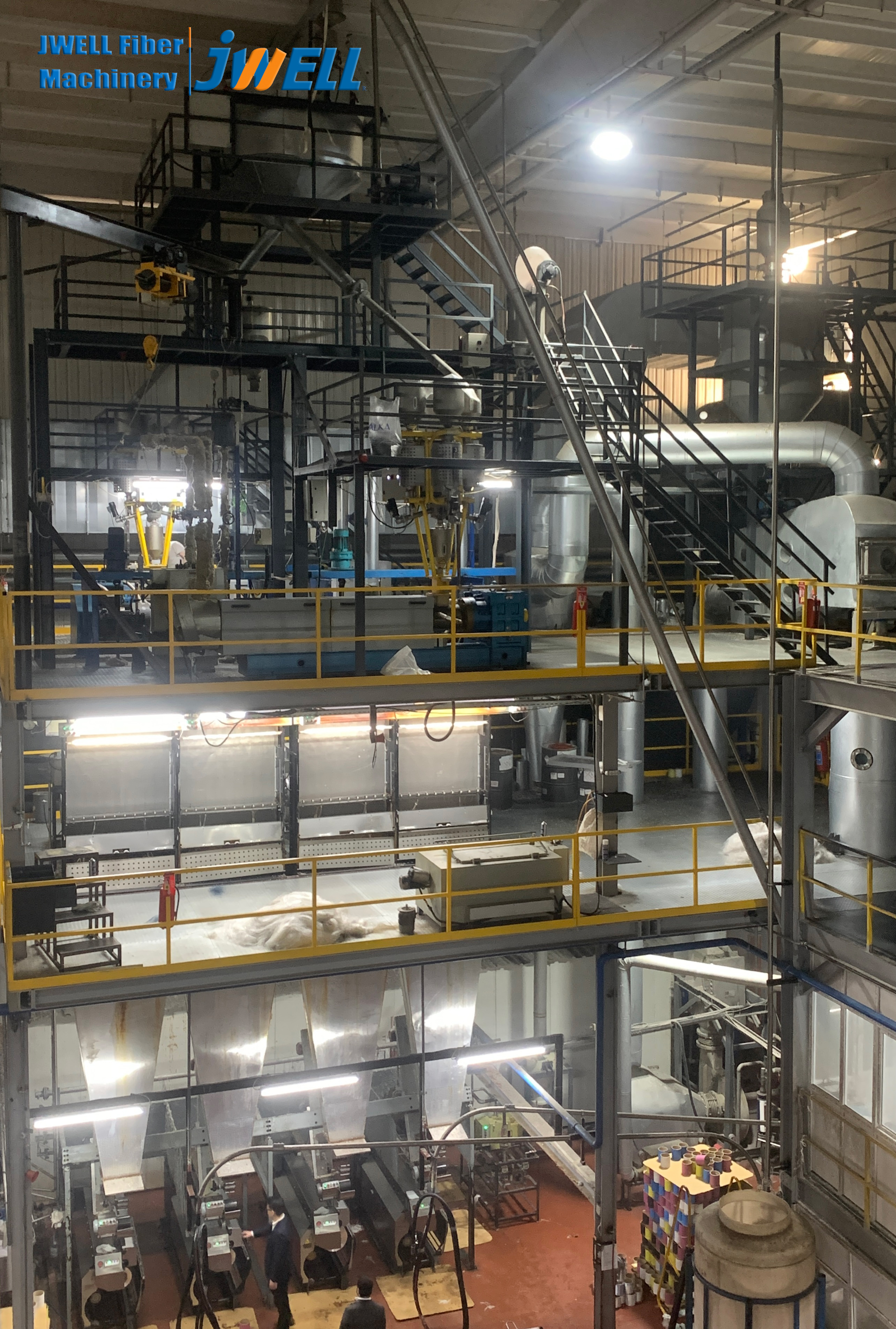 Linia do przędzenia przędzy POY JWELL PET PA6 (strona klienta)