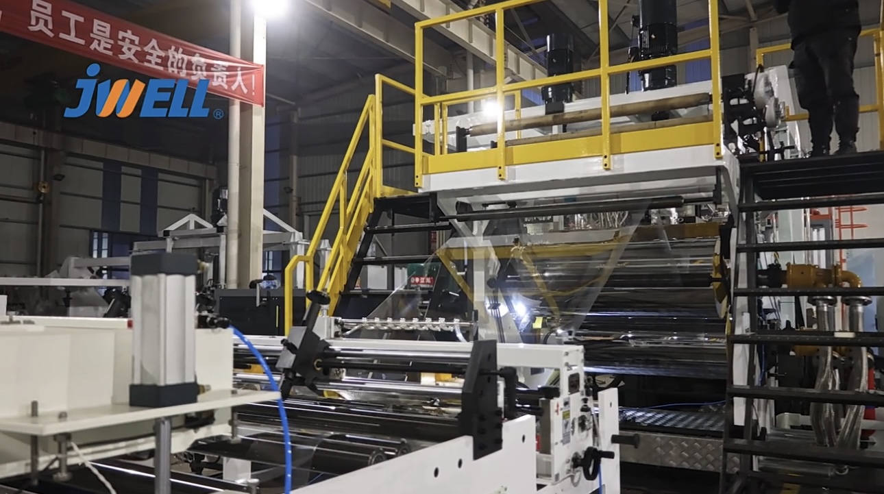 Wytłaczarka jednoślimakowa Jwell Maszyna do wytłaczania arkuszy PET / PLA Wytłaczarka do tworzyw sztucznych o dużej wydajności