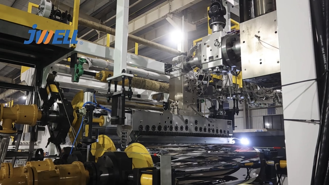 Wytłaczarka jednoślimakowa Jwell Maszyna do wytłaczania arkuszy PET / PLA Wytłaczarka do tworzyw sztucznych o dużej wydajności